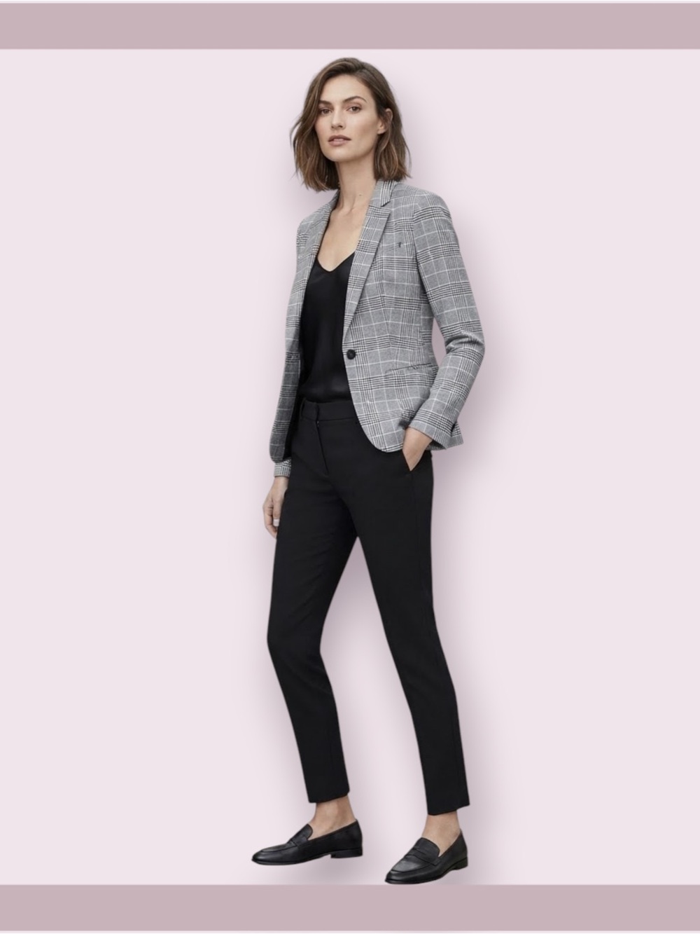 Banana Republic Classic Fit Plaid Blazer